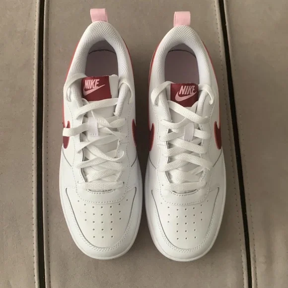 Nike Court Borough Low 2 NWOB "White Dark Beetroot " Sneakers size US 5.5Y - Picture 11 of 17